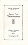 Summer Term Commencement [Program], August 19, 1926