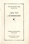 Spring Term Commencement [Program], June 1, 1926