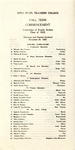 Fall Term Commencement [Program], November 30, 1925