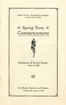 Spring Term Commencement [Program], June 2, 1925