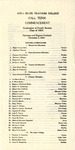 Fall Term Commencement [Program], December 2, 1924