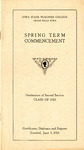 Spring Term Commencement [Program], June 5, 1923