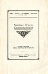 Summer Term Commencement [Program], August 18, 1921