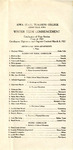 Winter Term Commencement [Program], March 8, 1921