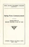 Spring Term Commencement [Program], June 1, 1920