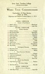 Winter Term Commencement [Program], March 11, 1919