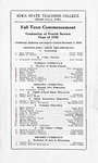 Fall Term Commencement [Program], December 3, 1918