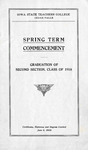 Spring Term Commencement [Program], June 6, 1918