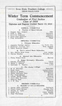 Winter Term Commencement [Program], March 12, 1918