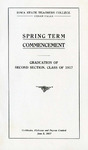 Spring Term Commencement [Program], June 5, 1917