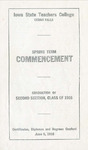 Spring Term Commencement [Program], June 6, 1916 by Iowa State Teachers College