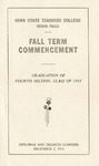 Fall Term Commencement [Program], December 7, 1915