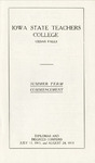 Summer Term Commencement [Program], July 13, 1915 and August 24, 1915