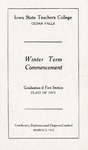 Winter Term Commencement [Program], March 2, 1915