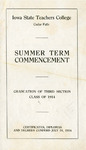 Summer Term Commencement [Program], July 24, 1914