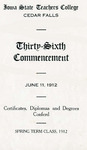 Spring Term Commencement [Program], June 11, 1912 by Iowa State Teachers College