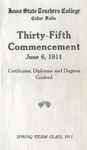 Spring Term Commencement [Program], June 6, 1911 by Iowa State Teachers College