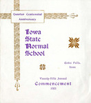 Twenty-fifth Annual Commencement, 1901 by Iowa State Normal School
