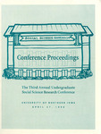 Conference Proceedings: The Third Annual Undergraduate Social Science Research Conference, April 27, 1996