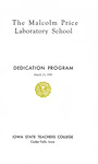 The Malcolm Price Laboratory School dedication program, March 23, 1959.