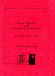 Research Activities at the University of Northern Iowa, July 1, 1984 to June 30, 1986 by University of Northern Iowa. Office of the Graduate College.
