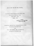 How to Start Your Own Small Business: A Series of Radio Programs Over Station KUNI by Jennifer Alt; Saul Diamond; and KUNI Radio, University of Northern Iowa