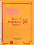Distribution of On-Campus Grades for Fall Semester 1987 by Gerald D. Bisbey and Office of Institutional Research. University of Northern Iowa.