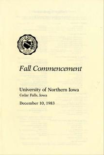 Fall Commencement [Program], December 10, 1983
