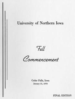 Fall Commencement [Program], January 21, 1970