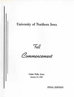 Fall Commencement [Program], January 22, 1969
