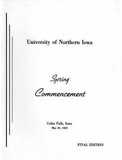 Spring Commencement [Program], May 29, 1969
