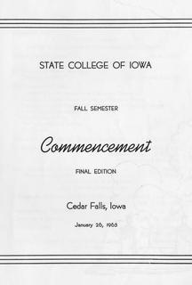 Fall Commencement [Program], January 26, 1965