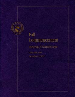 Fall Commencement [Program], December 15, 2012