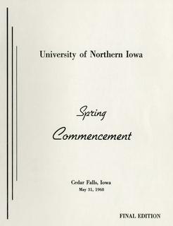 Spring Commencement [Program], May 31, 1968