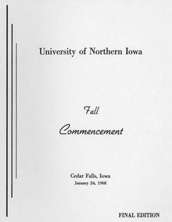 Fall Commencement [Program], January 24, 1968