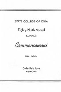 Summer Commencement [Program], August 6, 1965