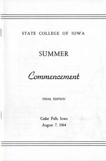 Summer Commencement [Program], August 7, 1964