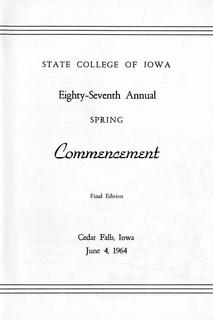 Spring Commencement [Program], June 4, 1964