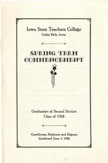 Spring Term Commencement [Program], June 5, 1928