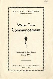 Winter Term Commencement [Program], March 3, 1932