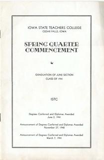 Spring Quarter Commencement [Program], June 2, 1941