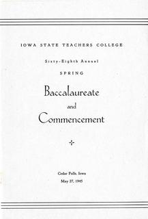 Spring Baccalaureate and Commencement, May 27, 1945