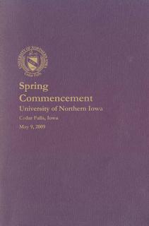 Spring Commencement [Program], May 9, 2009