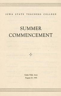 Summer Commencement [Program], August 23, 1945