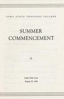 Summer Commencement [Program], August 22, 1946