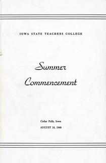 Summer Commencement [Program], August 18, 1949