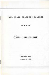 Summer Commencement [Program], August 10, 1950
