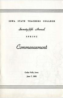 Spring Commencement [Program], June 7, 1952