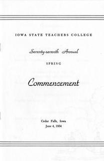 Spring Commencement [Program], June 4, 1954