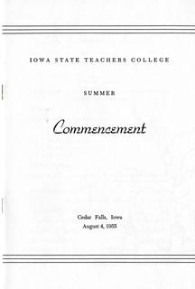 Summer Commencement [Program], August 4, 1955